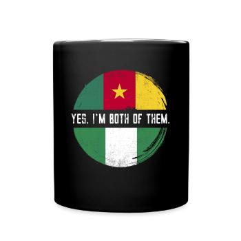 Kamerun Flagge Kamerun - Tasse einfarbig - Schwarz - Vorne