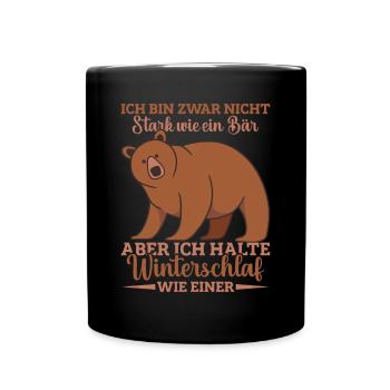 Bär Bärenfan Bär Spruch Bärenliebhaber - Tasse einfarbig - Schwarz - Vorne