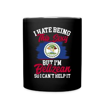 Belize Flagge Belizer - Tasse einfarbig - Schwarz - Vorne