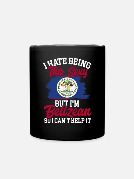 Belize Flagge Belizer - Tasse einfarbig - Schwarz