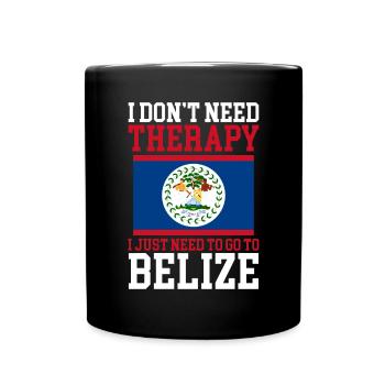 Belize Flagge Belizer - Tasse einfarbig - Schwarz - Vorne