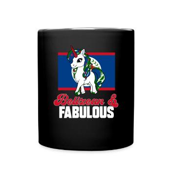 Belize Flagge Belizer - Tasse einfarbig - Schwarz - Vorne