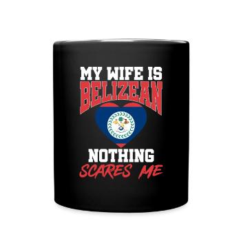Belize Flagge Belizer - Tasse einfarbig - Schwarz - Vorne