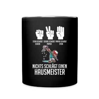 Hauswart Haustechniker Hausmeister - Tasse einfarbig - Schwarz - Vorne