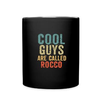 Cool guys are called rocco - Tasse einfarbig - Schwarz - Vorne