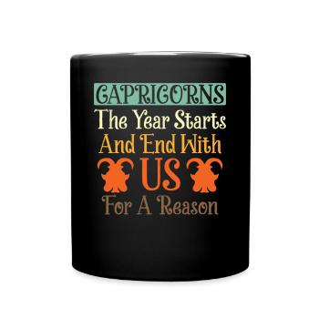Capricorne Zodiaque Citation Cadeau Drôle - Mug uni - noir - Devant