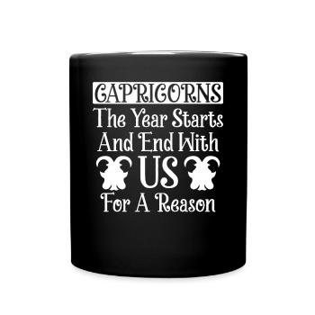 Capricorne Zodiaque Citation Cadeau Drôle - Mug uni - noir - Devant