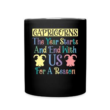 Capricorne Zodiaque Citation Cadeau Drôle - Mug uni - noir - Devant
