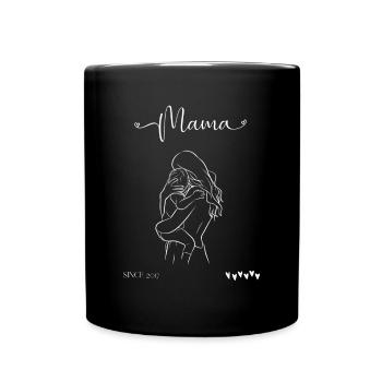 Mama Since - Tasse einfarbig - Schwarz - Vorne
