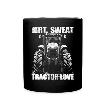 Dirt Sweat Tractor Love Gift Farmer Farmer - Full Colour Mug - black - Front