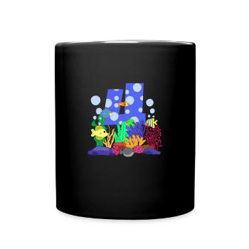 Aquarium Fish Gift - Full Colour Mug - black - Front