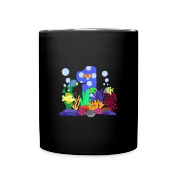 Aquarium Fish Gift - Full Colour Mug - black - Front