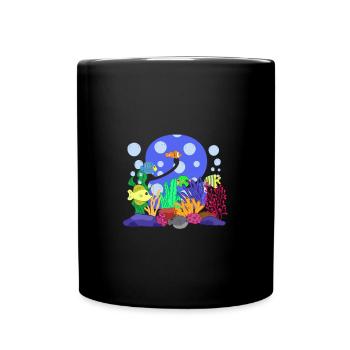 Aquarium Fish Gift - Full Colour Mug - black - Front