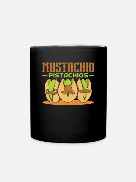 Pistazien Weihnachtsessen Geschenk - Tasse einfarbig - Schwarz