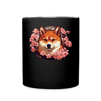 Akita Dog Lover Japanese Pup Breed Pet Owner Puppy - Full Colour Mug - black - Front