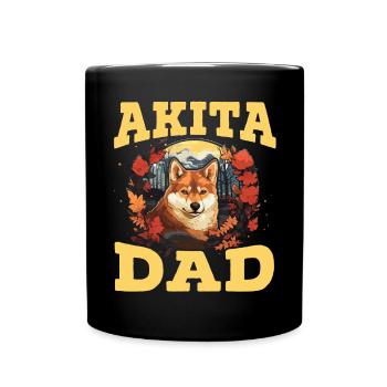 Akita Dog Lover Japanese Pup Breed Pet Owner Puppy - Full Colour Mug - black - Front