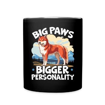 Akita Dog Lover Japanese Pup Breed Pet Owner Puppy - Full Colour Mug - black - Front