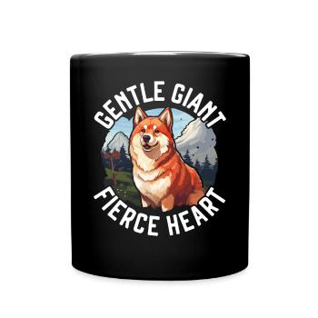 Akita Dog Lover Japanese Pup Breed Pet Owner Puppy - Full Colour Mug - black - Front