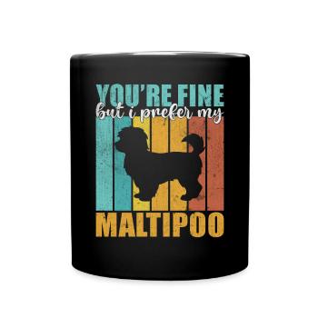 Maltipoo Gifts - Tasse einfarbig - Schwarz - Vorne