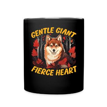 Akita Dog Lover Japanese Pup Breed Pet Owner Puppy - Full Colour Mug - black - Front