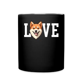 Akita Dog Lover Japanese Pup Breed Pet Owner Puppy - Full Colour Mug - black - Front