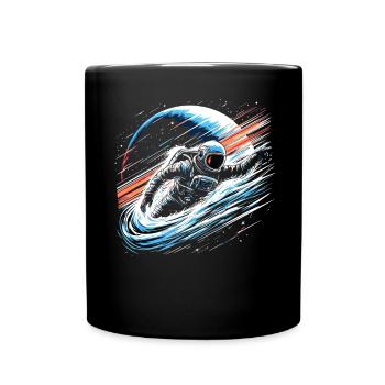 Astronaute Planète Espace - Mug uni - noir - Devant