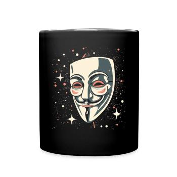 Guy Fawkes Mask - Full Colour Mug - black - Front