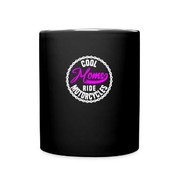Cool moms ride motorcycles - Full Colour Mug - black - Front