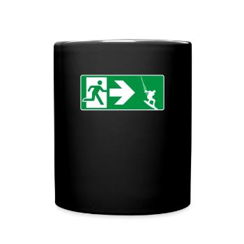 Sortie de secours Kitesurf Kitesurfer - Mug uni - noir - Devant