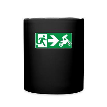 Sortie de secours Motocross MX - Mug uni - noir - Devant