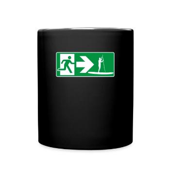 Notausgang Standup Paddle SUP - Tasse einfarbig - Schwarz - Vorne
