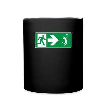 Emergency Exit Volleyball Volleyball Player - Full Colour Mug - black - Front