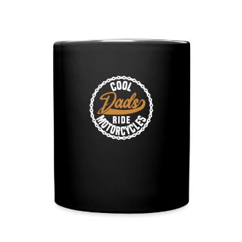 Cool dads ride motorcycles - Full Colour Mug - black - Front