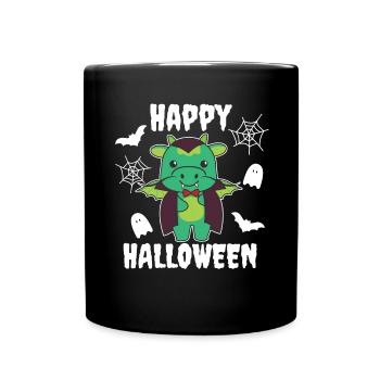 Dragon Happy Halloween Cute Vampire Costume - Full Colour Mug - black - Front