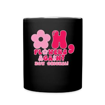 Retro Groovy 70's Valentine's Day Hearts Couple - Full Colour Mug - black - Front
