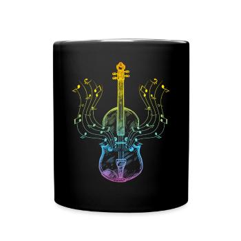Violin Music Notes Violin Musician Violin Lover Vi - Full Colour Mug - black - Front