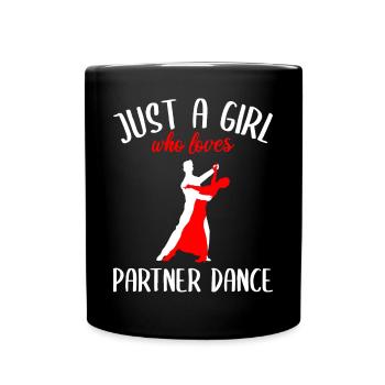 Fille qui aime la danse de couple - Mug uni - noir - Devant