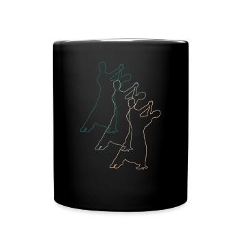 Dancing couples: elegance and synchronicity - Full Colour Mug - black - Front