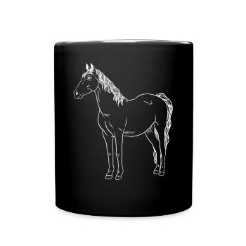 Pferde Majestät und Anmut vereint - Tasse einfarbig - Schwarz - Vorne