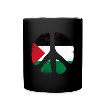 Frieden für Palästina - Tasse einfarbig - Schwarz - Vorne