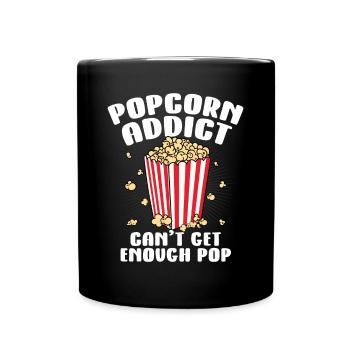 Movie Night Popcorn Can't Get Enough Pop Cinema Sn - Tasse einfarbig - Schwarz - Vorne