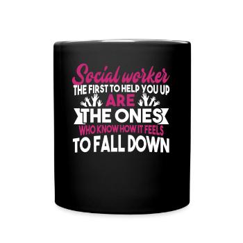 Social Worker Social Worker Job - Full Colour Mug - black - Front