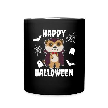 Suricate Joyeux Halloween Mignon Costume de Vampire - Mug uni - noir - Devant