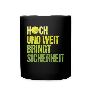 Tennis Taktik Tennisspieler - Tasse einfarbig - Schwarz - Vorne