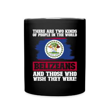 Belize Flagge Belizer - Tasse einfarbig - Schwarz - Vorne