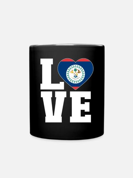 Belize Flagge Belizer - Tasse einfarbig - Schwarz
