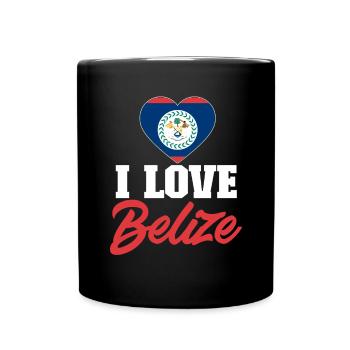 Belize Flagge Belizer - Tasse einfarbig - Schwarz - Vorne
