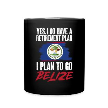 Belize Flagge Belizer - Tasse einfarbig - Schwarz - Vorne