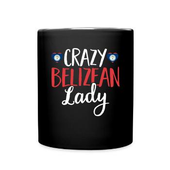 Belize Flagge Belizer - Tasse einfarbig - Schwarz - Vorne