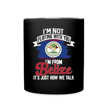 Belize Flagge Belizer - Tasse einfarbig - Schwarz - Vorne